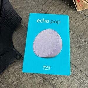 Amazon Echo Pop Portable Speaker - Blue and Gray